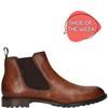 BUGATTI MENS LEATHER CHELSEA ANKLE BOOT - COGNAC