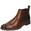 BUGATTI MENS CHELSEA ANKLE BOOT - DARK BROWN