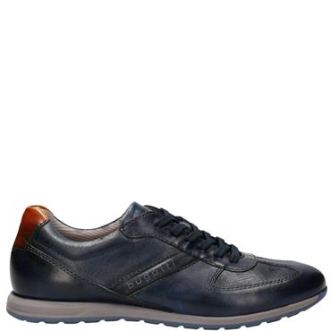 BUGATTI MENS LACE CASUAL SHOE - NAVY LEATHER