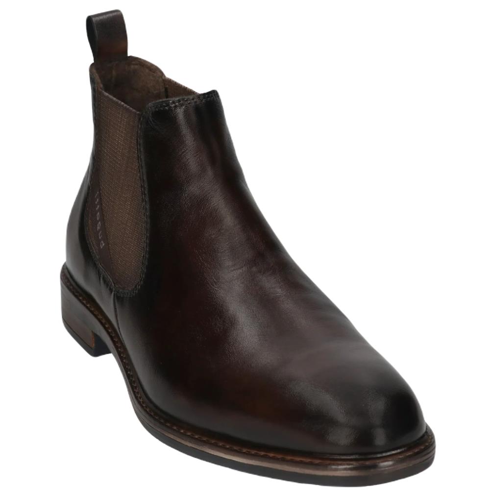 BUGATTI MENS CHELSEA ANKLE BOOT DARK BROWN LEATHER Paul Byron Shoes