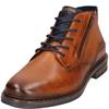 BUGATTI MENS ZIP LACE ANKLE BOOT - COGNAC