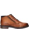 BUGATTI MENS ZIP LACE ANKLE BOOT - COGNAC