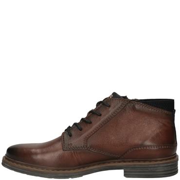 BUGATTI MENS ZIP LACE ANKLE BOOT - MID BROWN