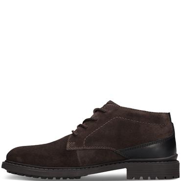 BUGATTI MENS LACE ANKLE BOOT - DARK BROWN