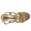 REDZ WOMENS MID HEEL STRAP SANDAL - GOLD