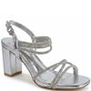 REDZ WOMENS MID HEEL STRAP SANDAL - SILVER
