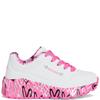 SKECHERS GIRLS UNO LITE LACE TRAINER - WHITE PINK