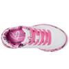 SKECHERS GIRLS UNO LITE LACE TRAINER - WHITE PINK