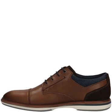 BUGATTI MENS LACE CASUAL SHOE - BROWN