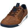BUGATTI MENS ZIP LACE TRAINER - COGNAC