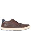 BUGATTI MENS ZIP LACE CASUAL SHOE - DARK BROWN