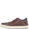 BUGATTI MENS ZIP LACE CASUAL SHOE - DARK BROWN