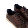 BUGATTI MENS ZIP LACE CASUAL SHOE - DARK BROWN