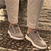 BUGATTI MENS ZIP LACE TRAINER - TAUPE