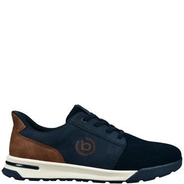 BUGATTI MENS TRAINER - DARK BLUE COGNAC