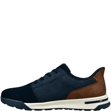 BUGATTI MENS TRAINER - DARK BLUE COGNAC