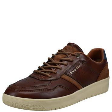 BUGATTI MENS LACE TRAINER - BROWN