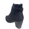DEES SHOES WOMENS ZIP ANKLE BOOT - BLACK SUEDE