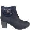 DEES SHOES WOMENS ZIP ANKLE BOOT - BLACK SUEDE