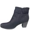 DEES SHOES WOMENS ZIP ANKLE BOOT - BLACK SUEDE