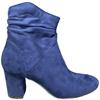 DEES SHOES WOMENS ZIP ANKLE BOOT - NAVY SUEDE