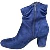 DEES SHOES WOMENS ZIP ANKLE BOOT - NAVY SUEDE