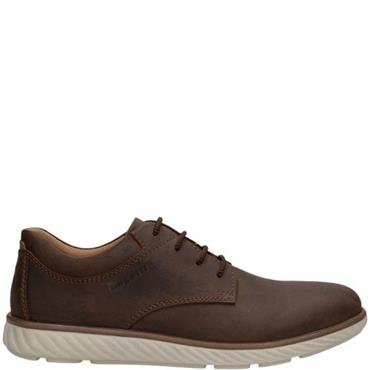 BUGATTI MENS LACE CASUAL SHOE - DARK BROWN