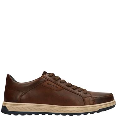 BUGATTI MENS LACE CASUAL SHOE - DARK BROWN