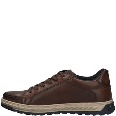 BUGATTI MENS LACE CASUAL SHOE - DARK BROWN