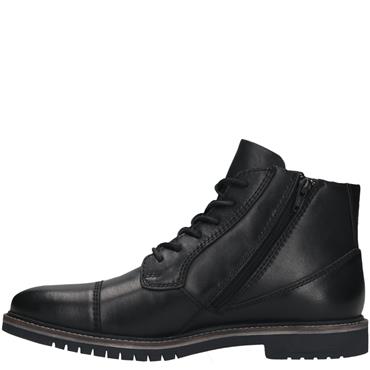 BUGATTI MENS FUR LINED ZIP LACE BOOT - BLACK