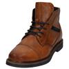 BUGATTI MENS FUR LINED ZIP LACE BOOT - BROWN