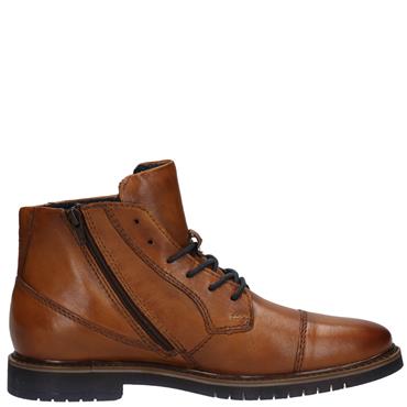 BUGATTI MENS FUR LINED ZIP LACE BOOT - BROWN