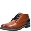 BUGATTI MENS ZIP LACE ANKLE BOOT - COGNAC