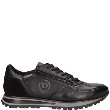 BUGATTI MENS ZIP LACE CASUAL SHOE - BLACK