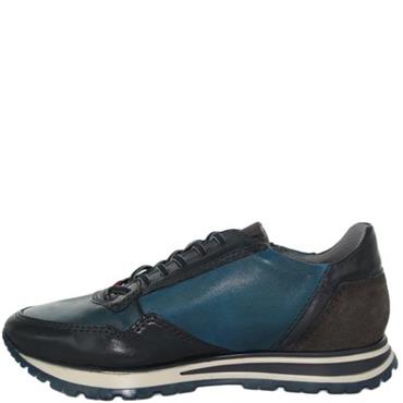 BUGATTI MENS ZIP LACE CASUAL SHOE - DARK BLUE