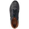 BUGATTI MENS ZIP LACE CASUAL SHOE - DARK BLUE