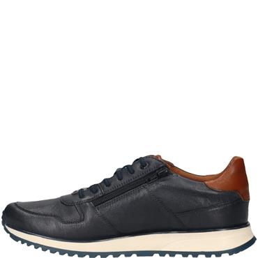 BUGATTI MENS ZIP LACE CASUAL SHOE - DARK BLUE