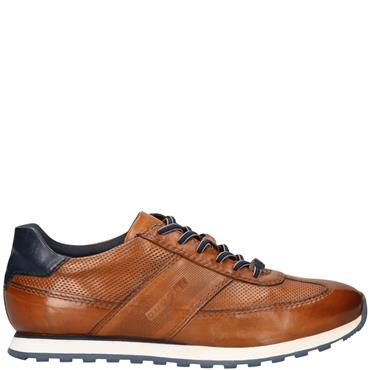 BUGATTI MENS ZIP LACE CASUAL SHOE - COGNAC