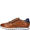 BUGATTI MENS ZIP LACE CASUAL SHOE - COGNAC