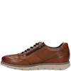 BUGATTI MENS ZIP LACE CASUAL SHOE - COGNAC