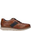 BUGATTI MENS ZIP LACE CASUAL SHOE - COGNAC