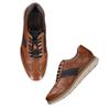 BUGATTI MENS ZIP LACE CASUAL SHOE - COGNAC