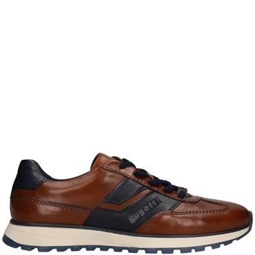 BUGATTI MENS TRAINER - COGNAC DARK BLUE
