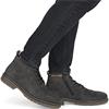 RIEKER MENS SUEDE LACE ZIP BOOT - GREY
