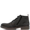 RIEKER MENS SUEDE LACE ZIP BOOT - GREY