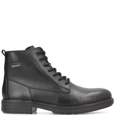 RIEKER MENS ZIP LACE ANKLE BOOT - BLACK