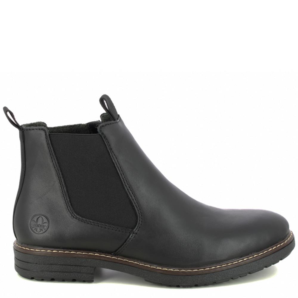 RIEKER MENS ZIP CHELSEA ANKLE BOOT BLACK Paul Byron Shoes Ireland