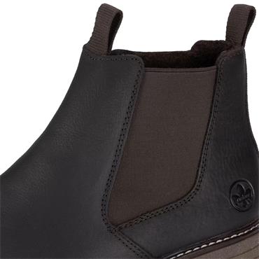 RIEKER MENS ZIP CHELSEA ANKLE BOOT - BROWN
