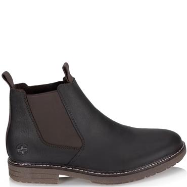RIEKER MENS ZIP CHELSEA ANKLE BOOT - BROWN
