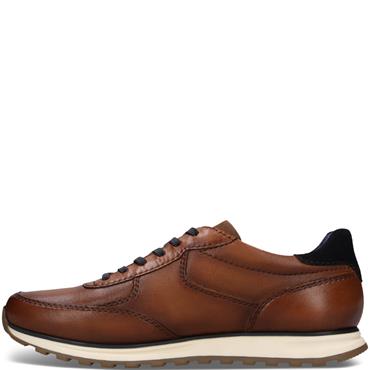 BUGATTI MENS LEATHER BREATHABLE TRAINER - COGNAC